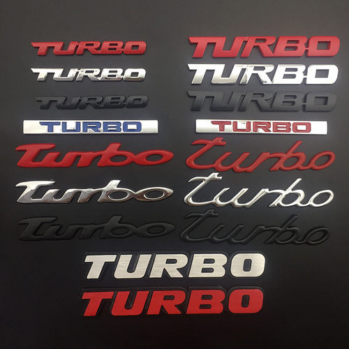 涡轮增压TURBO金属改装车贴装饰