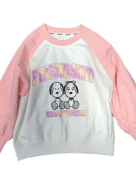 史努比春秋季女童中大童卫衣