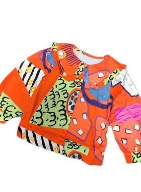 安米莉秋季女童娃娃领长袖衬衣纯棉衬衫