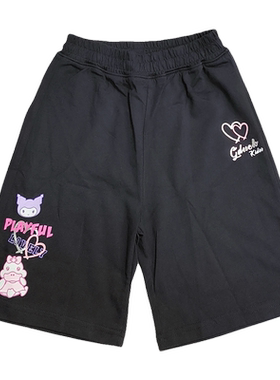 小黄鸭夏季女童库洛米印花中大童短裤