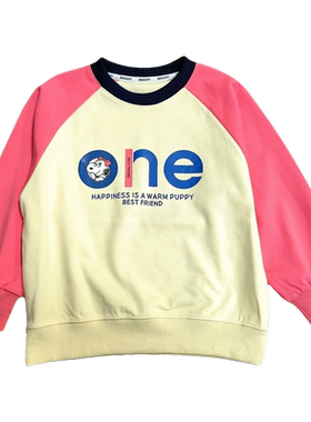 史努比春秋女童中大童插肩袖卫衣