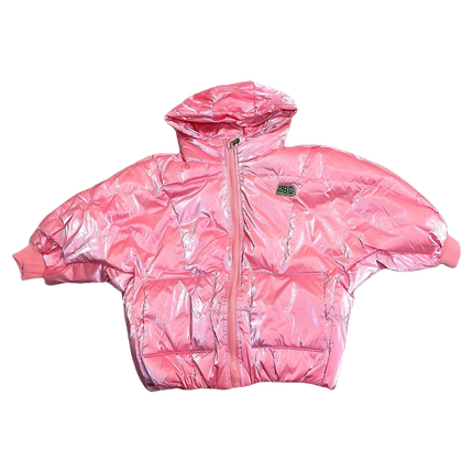 abc秋冬男童女童蝙蝠袖羽绒服中长款