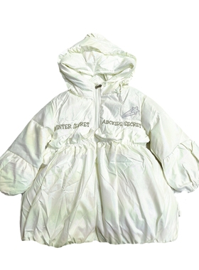 abc秋冬女童甜美羽绒服中长款