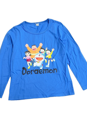 多拉a梦秋季男童薄款长袖T恤