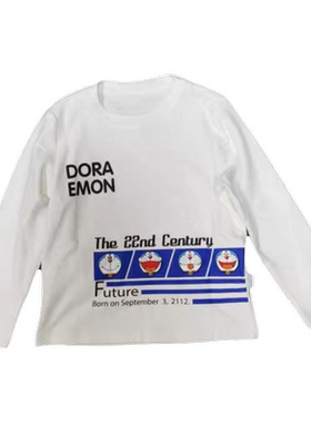 清仓多拉a梦秋冬男童薄绒长袖T恤