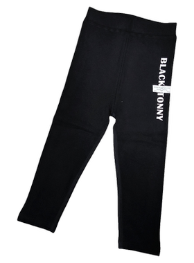 小黑托昵秋冬季女小童加绒打底裤