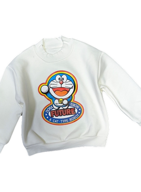 清仓多拉a梦秋冬男童小童加绒卫衣