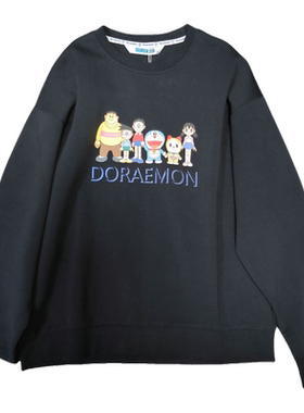 多拉a梦秋款男童女童大童圆领卫衣