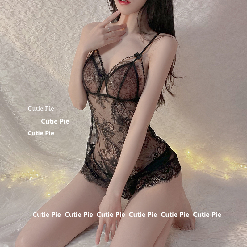 cutie：温柔芭蕾公主风性感透视吊带睡裙网纱女春秋薄款睡衣少女