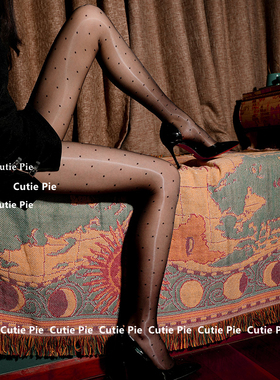 cutie：极光系列油亮油光波点款高密丝滑丝袜黑丝打底裤超薄少女