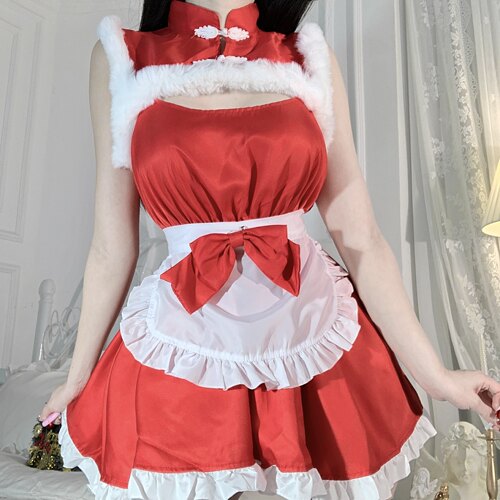 cutie:做你的猫圣诞节服装网红主播cosplay性感兔装演出服圣诞战