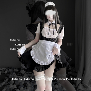 cutie：女仆性感睡衣女佣内衣套装 女 睡裙制服睡裙黑丝显瘦cos夏装