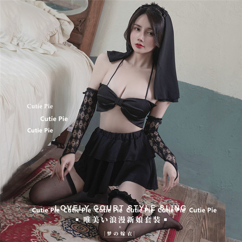 婚纱新娘装雪纺平胸聚拢情趣内衣