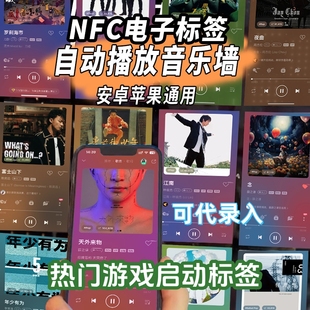 NFC芯片贴Ntag215 6游戏启动卡电子标签音乐墙白卡wifi碰碰贴一贴