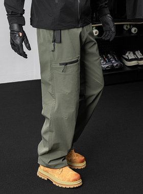 DSRG美式解构gamma户外休闲软壳冲锋裤登山三防弯刀机能直筒长裤