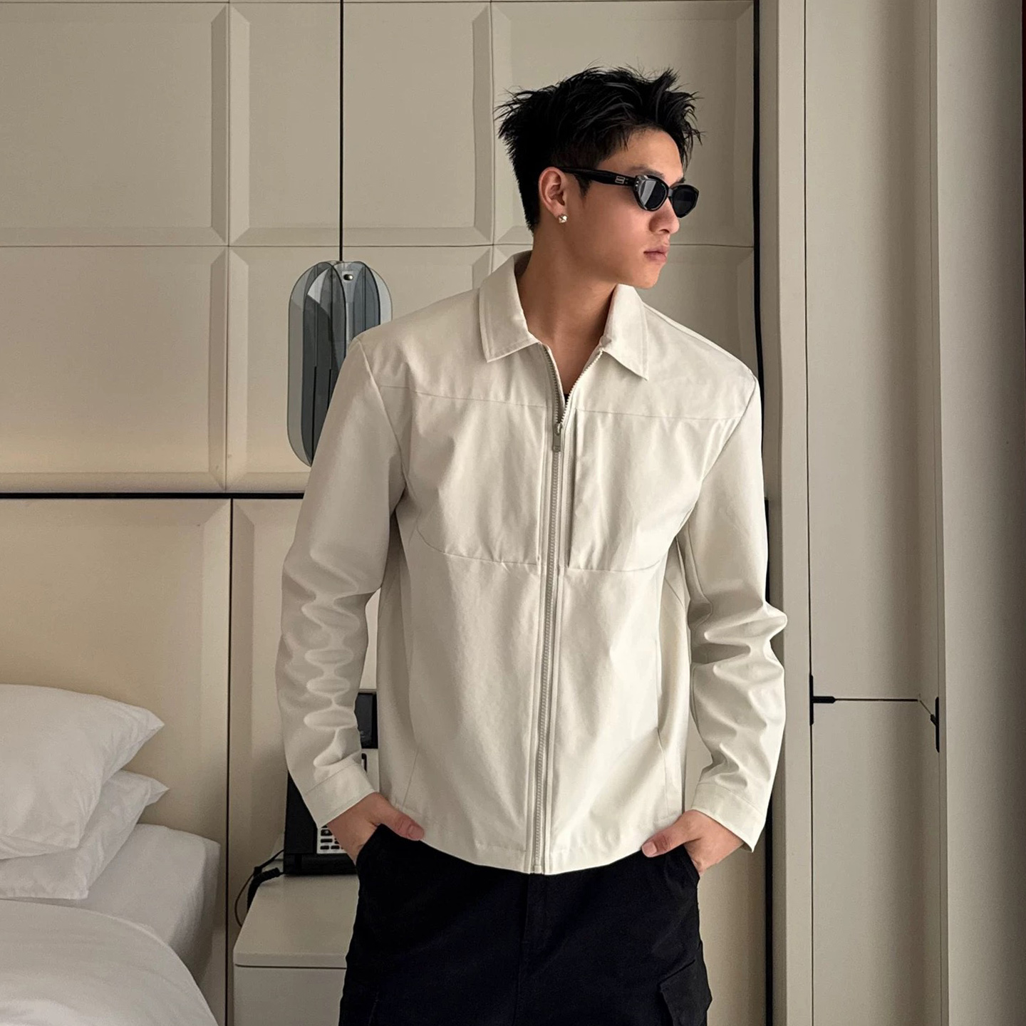 三防商鸟行政夹克lulu同款面料