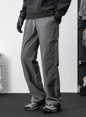 DSRG美式弯刀裤bootcut肌理高级感宽松微喇速干裤子直筒休闲长裤