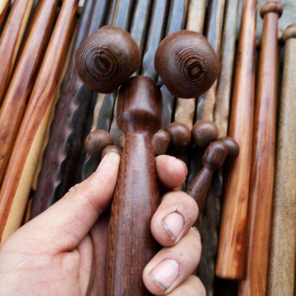 鸡翅木按器拉皮器按瘦脸器皮肤按器木质厂家二球拉皮器
