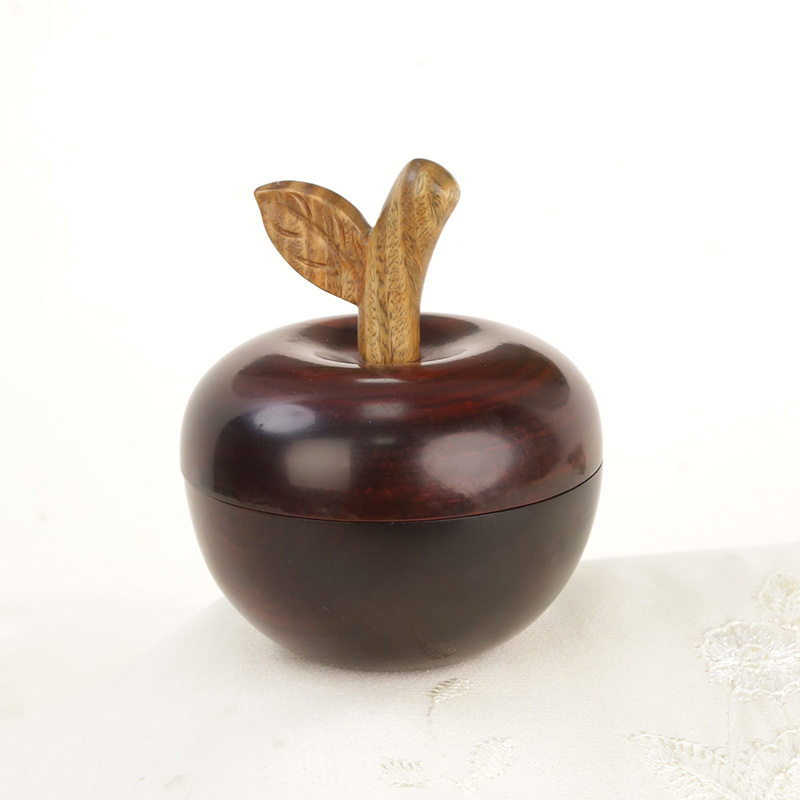 缎光紫檀木梳子苹果梳羊角按摩梳头部经络梳子苹苹安安送女生礼物