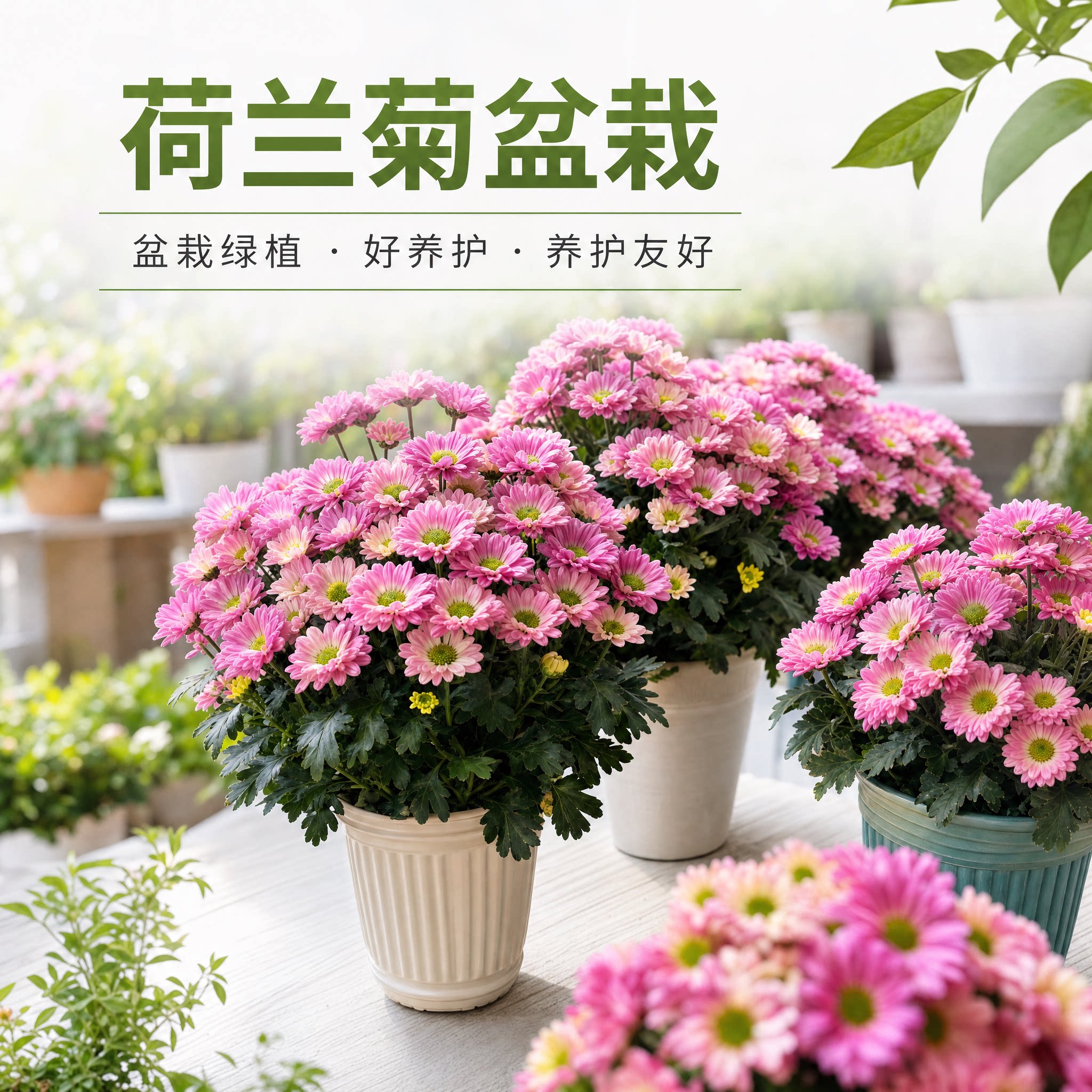 荷兰菊盆栽带花苞室内阳台庭院好养开花植物四季菊花苗小雏菊花苗