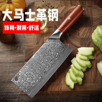 67层锻打菜刀大马士革钢中式