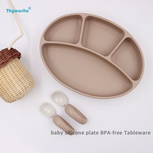 铂金级硅胶餐盘短柄叉勺