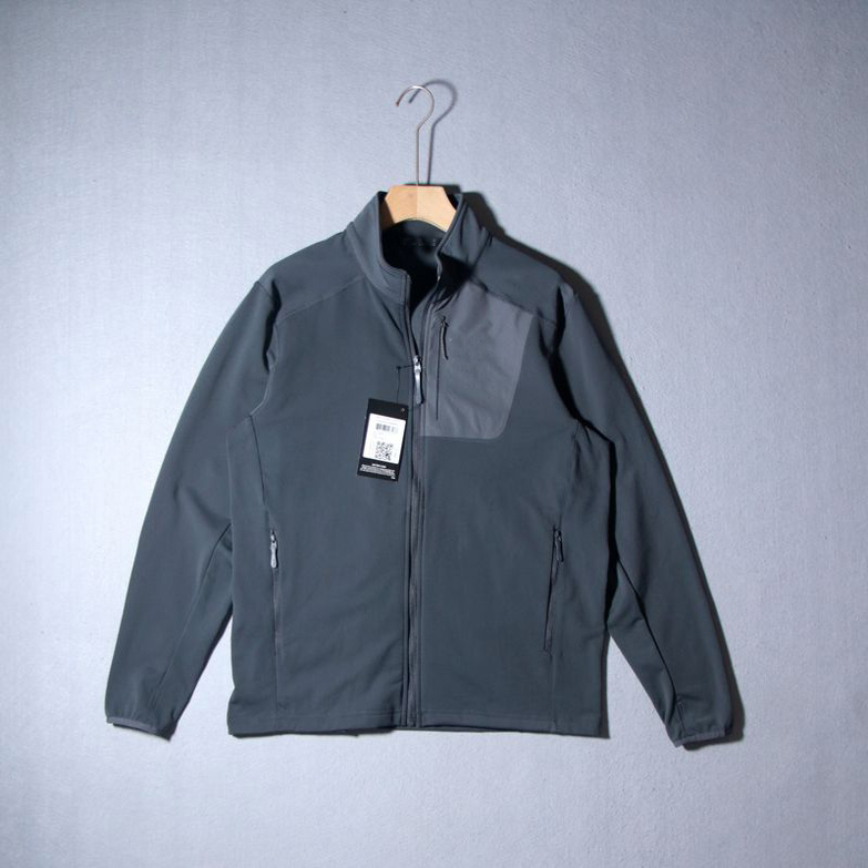 男薄绒保暖夹克立领拉链开衫卫衣