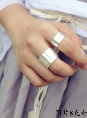 纯手工定制足银999纯银男士开口