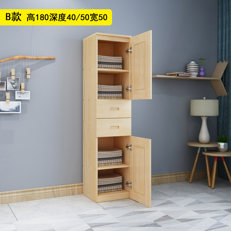 特价实木单门衣柜儿童衣柜储物柜带抽屉双门衣柜成人衣柜松木衣柜