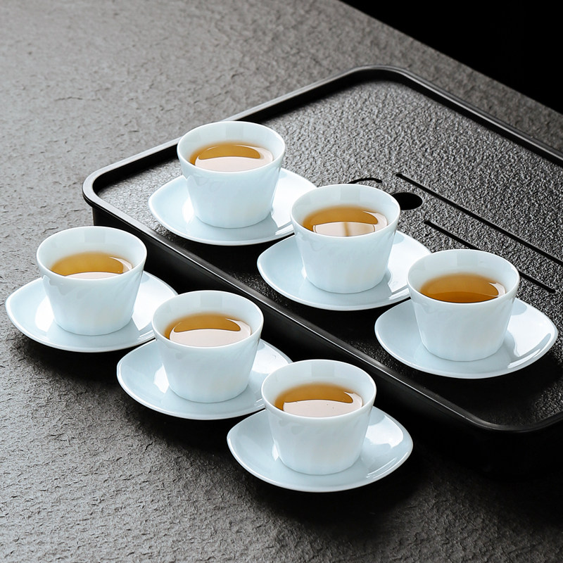 影青瓷功夫茶杯陶瓷茶具小主人杯单杯办公室品茗杯茶盏高端白瓷,餐饮具,茶杯,淘宝优惠券,粉丝福利购,淘宝优惠卷