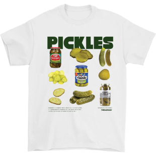2024夏季 pickles腌黄瓜酸黄瓜欧美休闲小众原创直喷印花T恤 新款