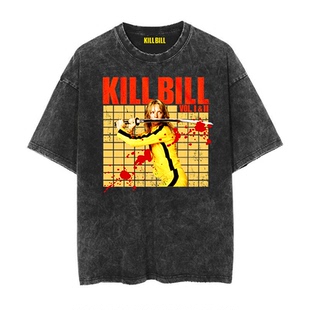 Bill 电影做旧水洗复古蜡染短袖 The Mens T恤 Bride 杀死比尔Kill