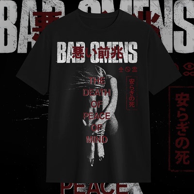 BadOmens凶兆乐队金属核暗黑T恤
