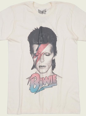 摇滚歌手大卫 鲍伊 David Bowie Face美式复古oversize高街T恤