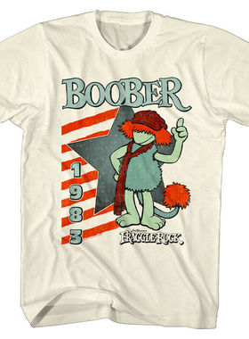 布偶奇遇记  Fraggle-Rock1983Mens--Shirt经典复古动画片纯棉T恤