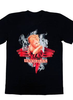 范·海伦乐队Van Halen band乐队吉他摇滚美式复古宽松短袖男T恤