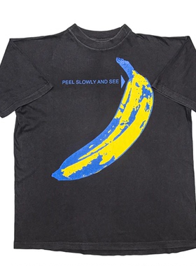 新款The Velvet Underground地下丝绒乐队乐队摇滚复古短袖男T恤