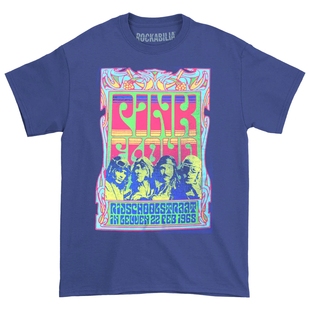 平克弗洛伊德乐队摇滚欧美潮牌蓝色棕色复古宽松高街直喷印花T恤