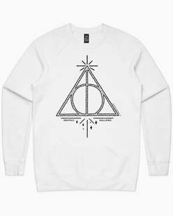 秋冬季HALLOWS LOGO万圣节标志 经典简约高街vintage新款圆领卫衣