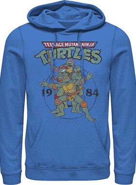 1987年Teenage  Ninja Turtle TMNT忍者神龟动画男秋冬季连帽卫衣