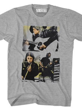 Just Happy Kurt Cobain T Shirt Nirvana涅槃乐队柯本欧美男T恤