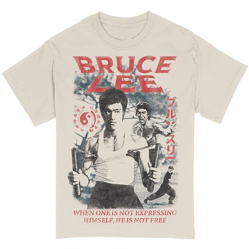 李小龙BruceLee功夫人物纯棉T恤