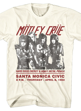 老牌重金属加州洛杉矶乐队Motley Crue Smokin in The Boy摇滚T恤
