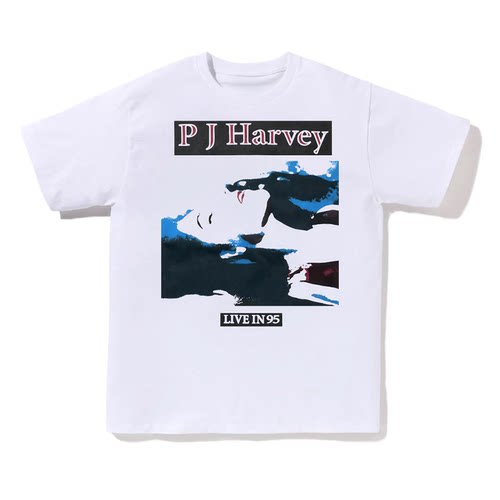 PJHarvey摇滚风美式纯棉短袖T恤
