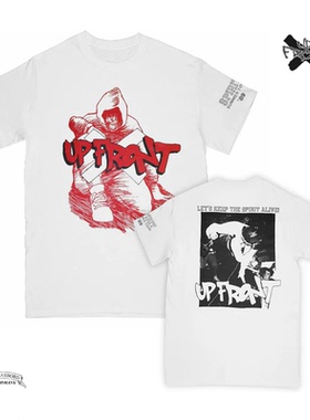 Upfront音乐专辑朋克乐队摇滚唱片 美式休闲 纯棉宽松直喷短袖T恤