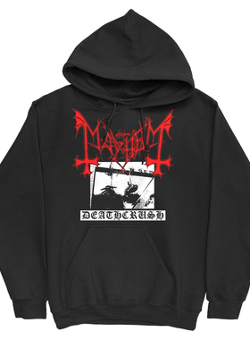 Mayhem挪威乐队黑色金属摇滚朋克欧美式复古加厚秋冬季连帽卫衣