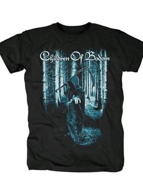 Children Of Bodom博多姆之子暗黑重金属乐队死神直喷短袖纯棉T恤