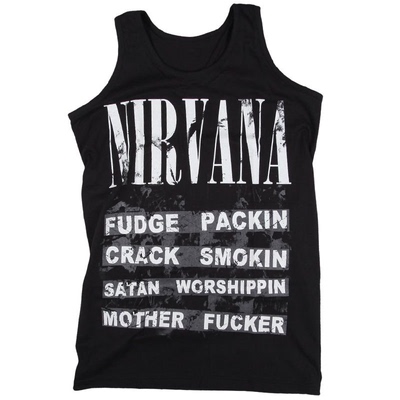 NIRVANA涅盘乐队直喷无袖背心T恤