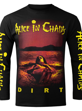 90s alice in chains爱丽丝囚徒乐队重金属吉他朋克男女长袖T恤秋