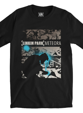 2024夏季新款Linkin Park 林肯公园Meteora专辑涂鸦艺术美式短T恤